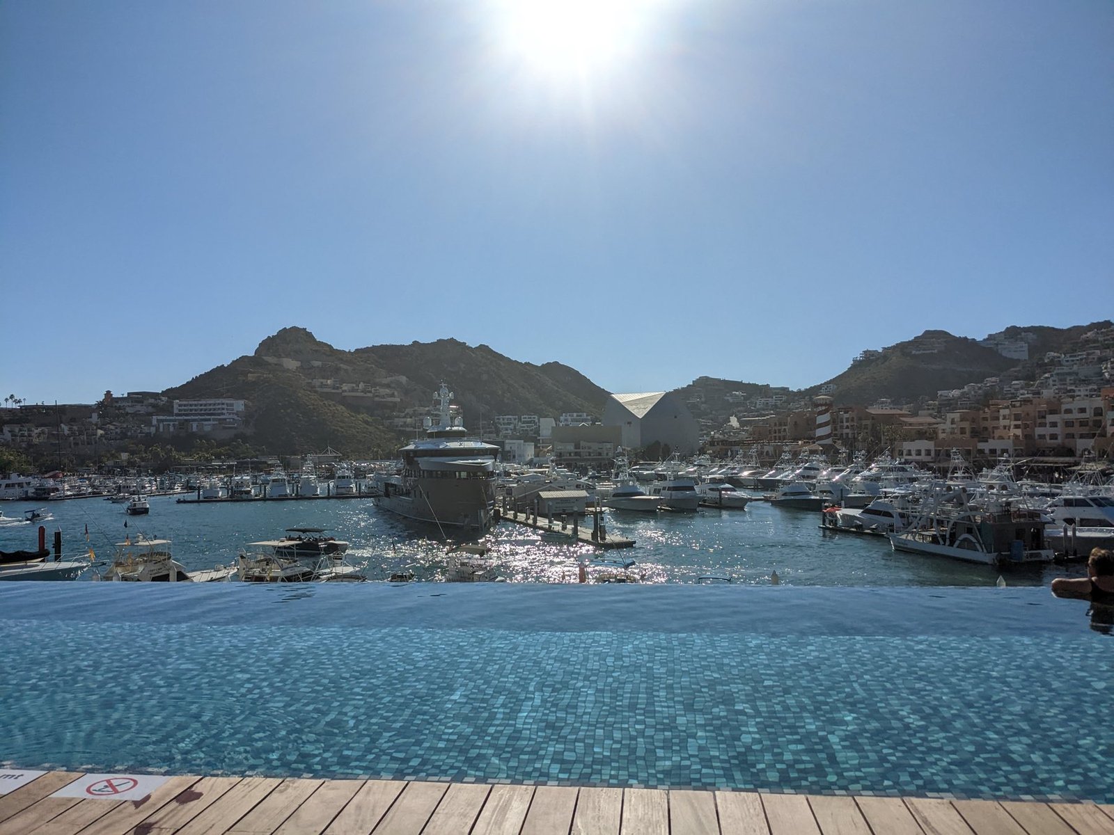 Infinity pool overlooking the Cabo San Lucas marina